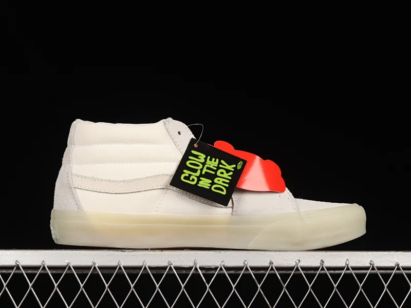 All categories Vans Vans series Vans Mid Vans China Vans Sk8-Mid official new cool transparent jelly glass glue pure white Chinese sneakers VN0A3WM3ABE